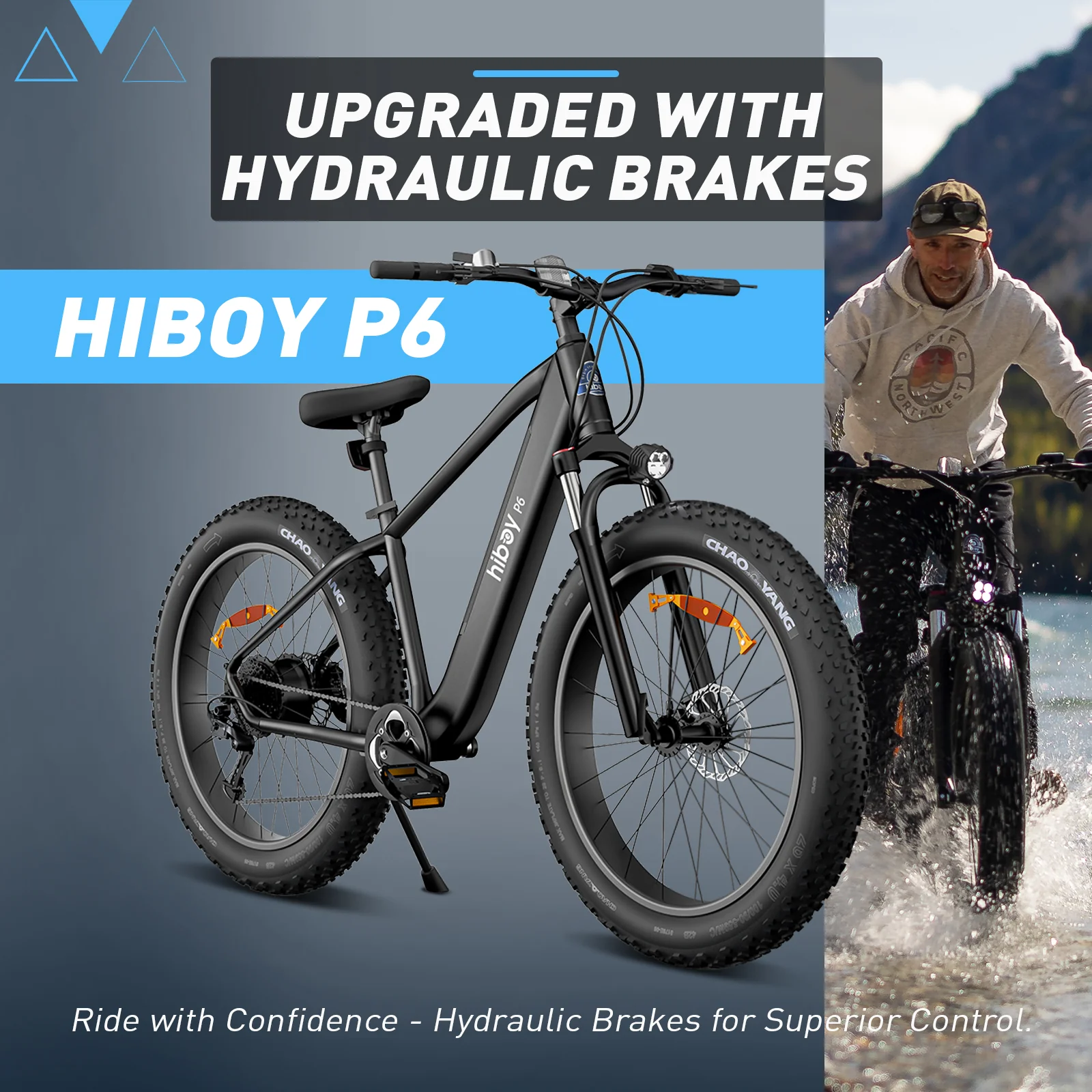 Hiboy P6 Fat Tire Electric Bike for Off-Road Trails - Image 8