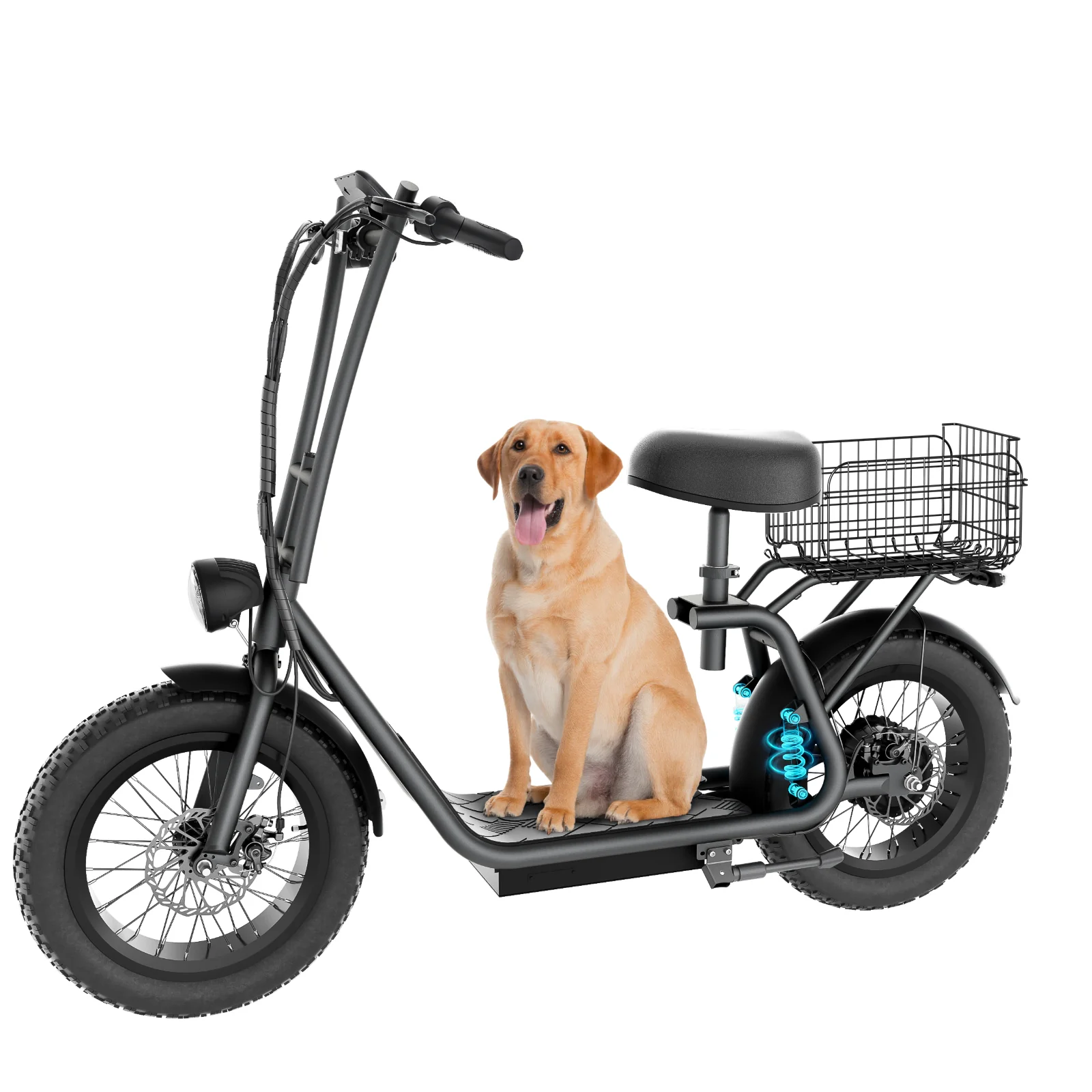 Hiboy U2 Pro 16" Fat Tire Electric Scooter with Seat - Image 3